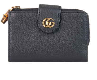 Gucci Medium GG Bamboo Wallet, &pound;180, Accessories, Black, Leather, Front view
